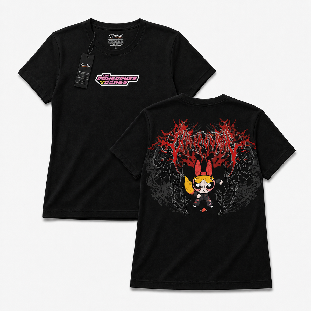 Polera ANIME - Crimson Riot - vista frontal y espalda