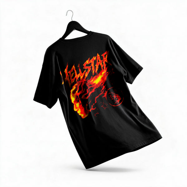 Polera Fire Star - Hellstar - Oversize - espalda - vista adicional