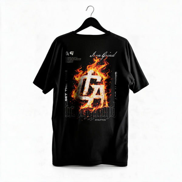 Polera Fire Monogram - Irongrind - Regular - colgada espalda
