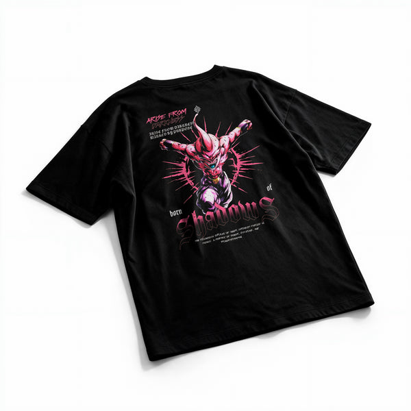 Polera Kid Buu - Dragon Ball Z - Oversize - flatlay espalda