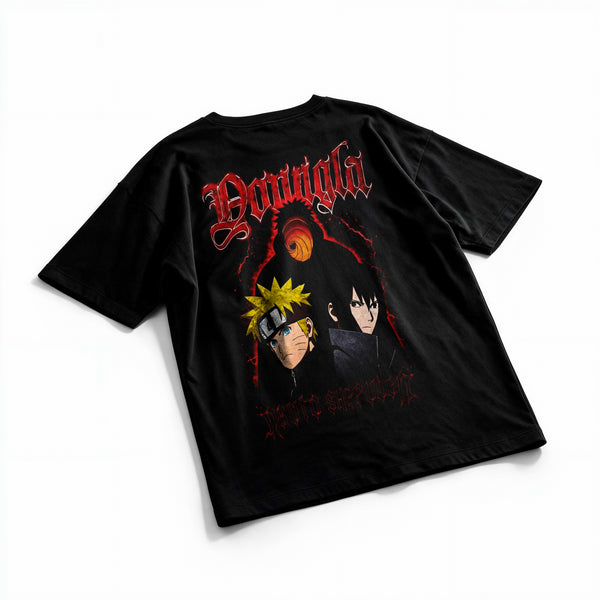 Polera Tobi - Naruto Shippuden - Oversize - flatlay espalda