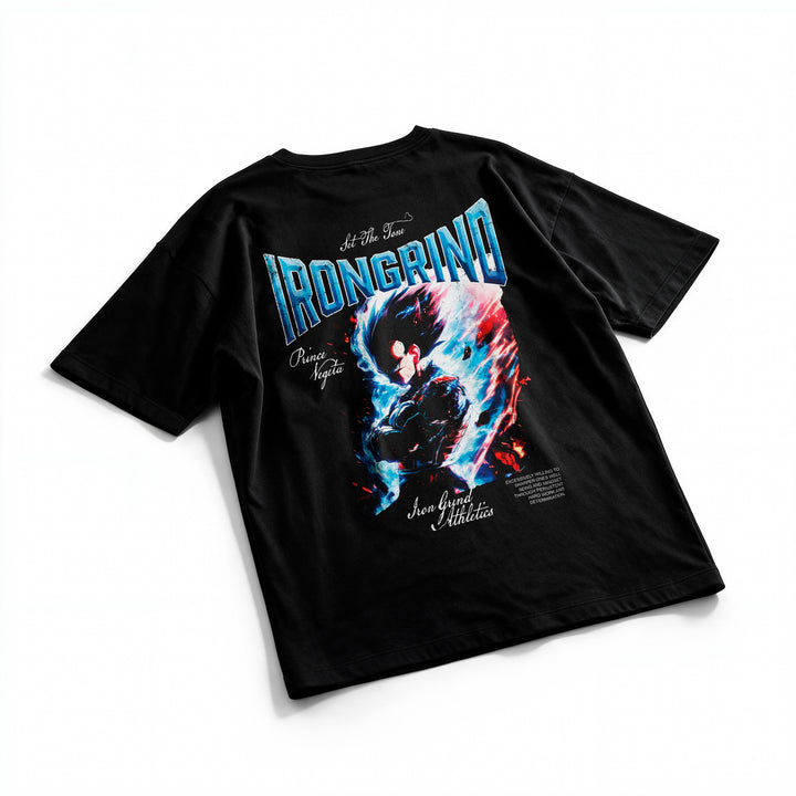 Polera Vegeta Ultra Ego - Dragon Ball Super - Oversize - flatlay espalda