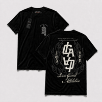 Polera Iron GYM - Flame Monogram, vista frontal y espalda