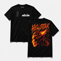 Polera Hell Gym — Man on Fire, vista frontal y espalda