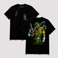 Polera IRON PR - Emerald Thunder, vista frontal y espalda