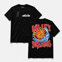 Polera Hell GYM - Sun and Wave, vista frontal y espalda