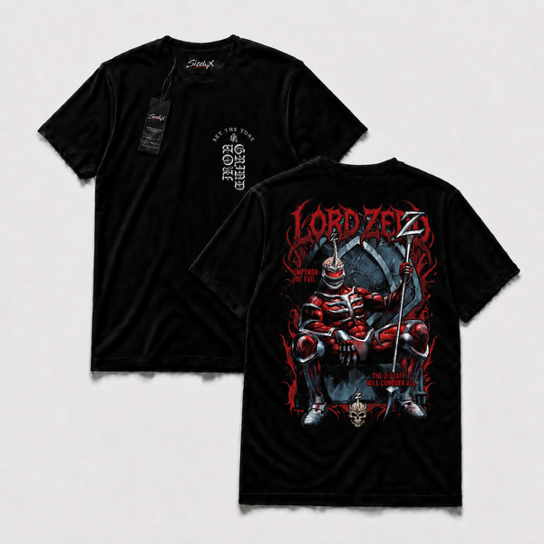 Polera IRON PR - Crimson Overlord, vista frontal y espalda
