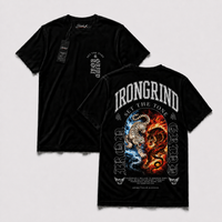 Polera Iron GYM - Fire and Ice Tigers, vista frontal y espalda