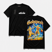 Polera Hell GYM - Golden Basketball, vista frontal y espalda