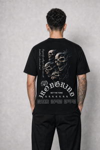 Polera Iron GYM - Skull Smoke Stack, modelo espalda