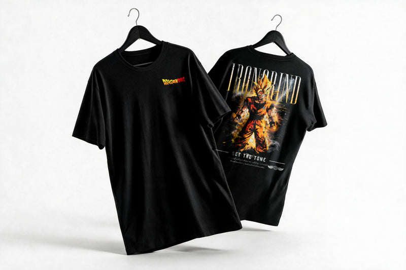 Polera Goku - Dragon Ball Z - Regular - colgada cruzada