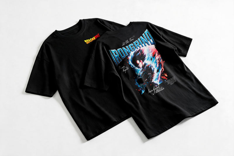 Polera Vegeta Ultra Ego - Dragon Ball Super - Oversize - flatlay par