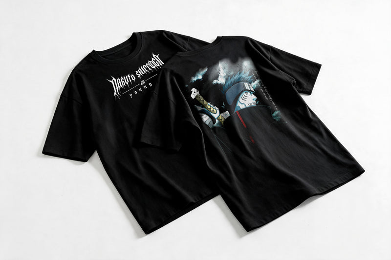 Polera Kisame - Naruto Shippuden - Oversize - flatlay par