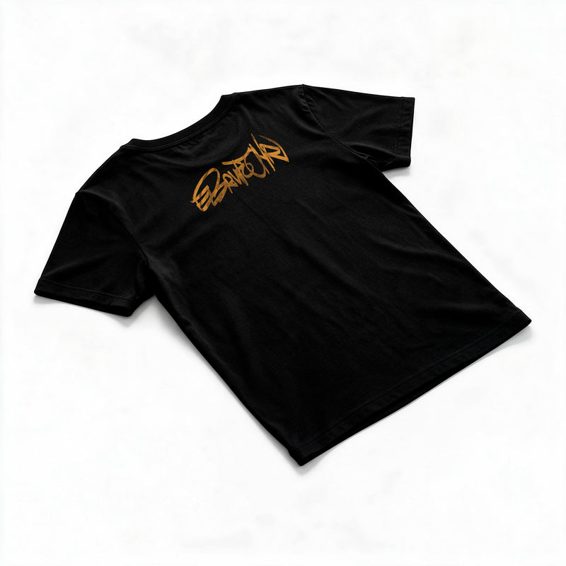 Polera El Bruto CHR - doblada, detalle espalda