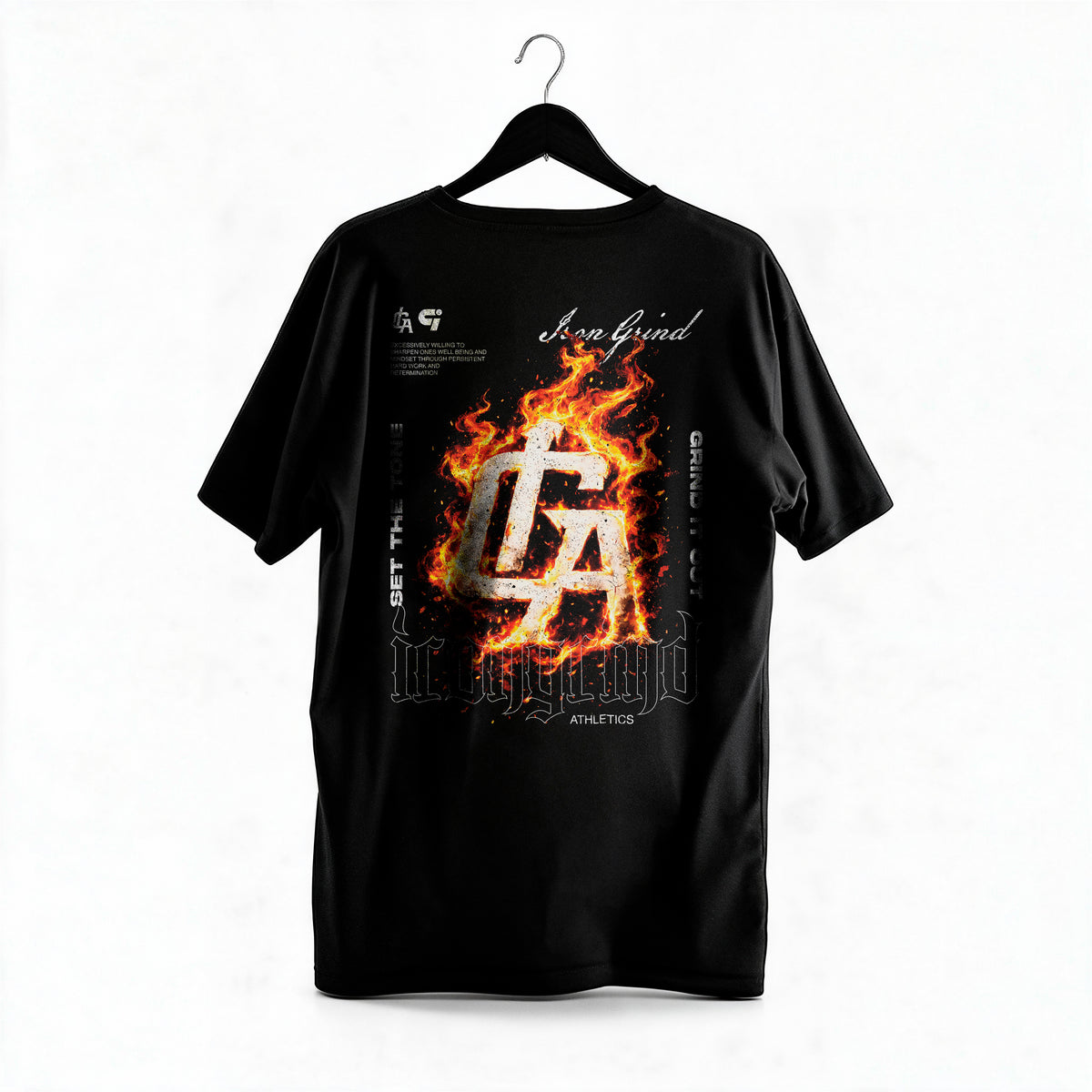 Polera Fire Monogram - Irongrind - Regular - colgada espalda