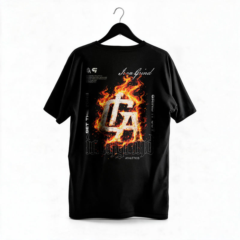 Polera Fire Monogram - Irongrind - Regular - colgada espalda