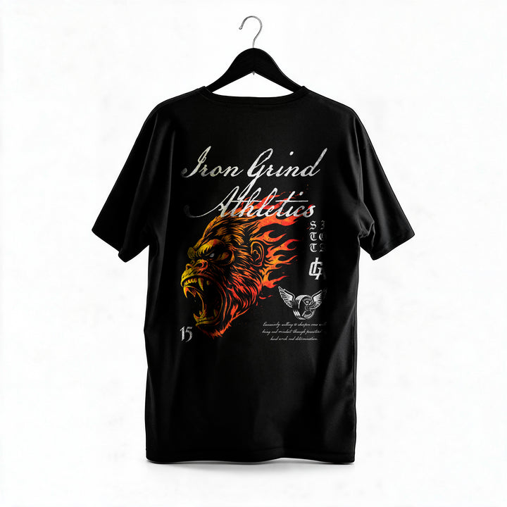 Polera Flaming Gorilla - Irongrind - Regular - colgada espalda