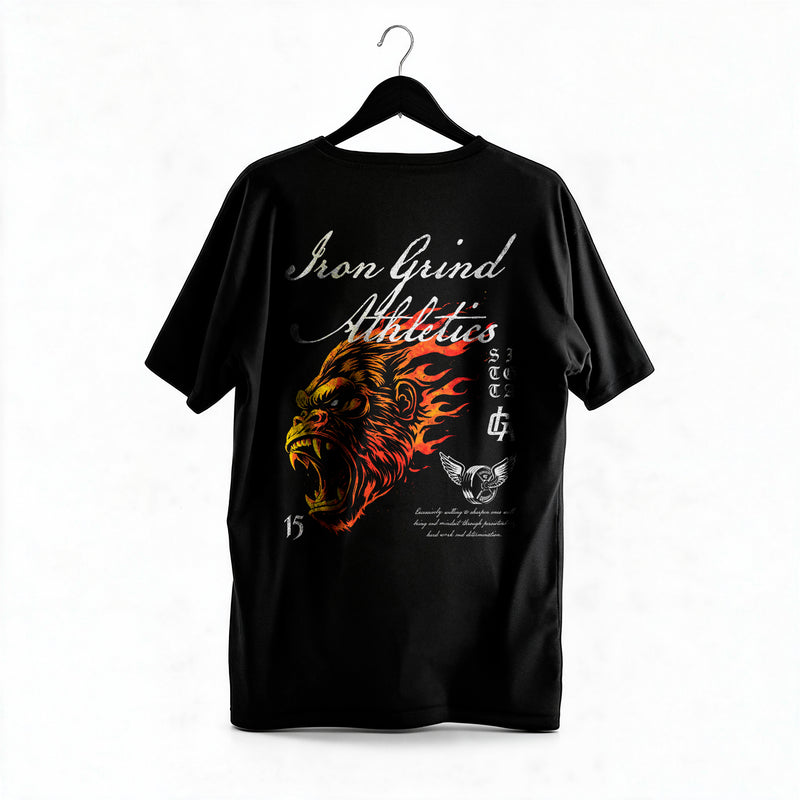 Polera Flaming Gorilla - Irongrind - Regular - colgada espalda