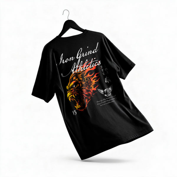Polera Flaming Gorilla - Irongrind - Oversize - espalda - vista adicional