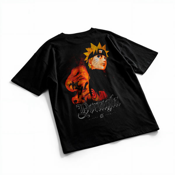 Polera Naruto Modo Kurama - Naruto Shippuden - Oversize - flatlay espalda