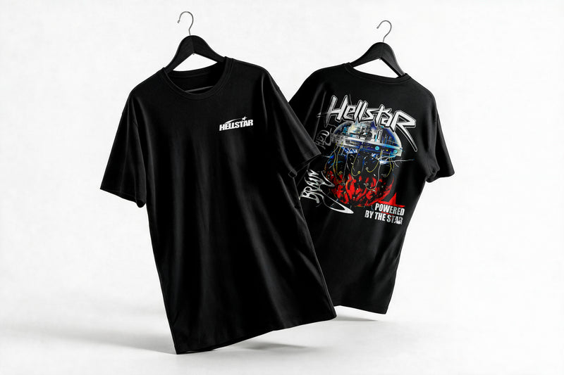 Polera Burning Heart - Hellstar - Regular - colgada cruzada