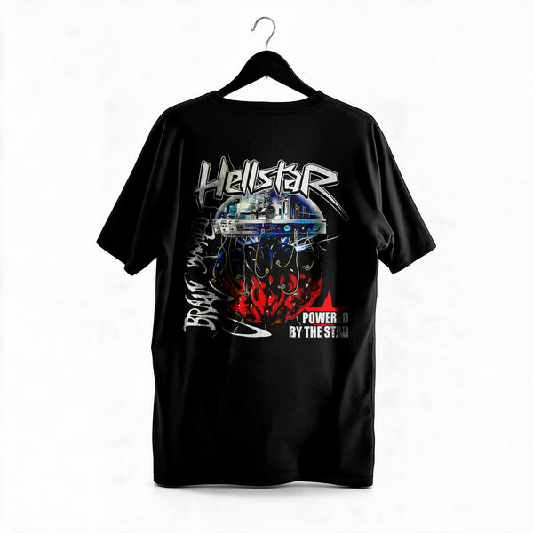 Polera Burning Heart - Hellstar - Regular - colgada espalda