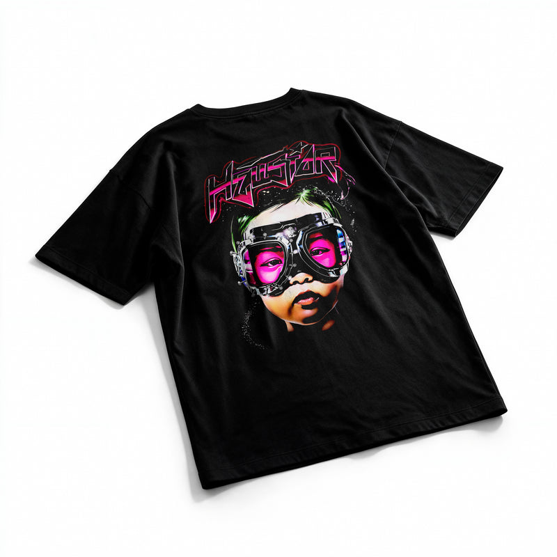 Polera Goggle - Hellstar - Oversize - flatlay espalda