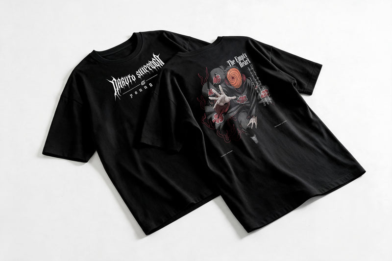 Polera Obito - Naruto Shippuden - Oversize - flatlay par