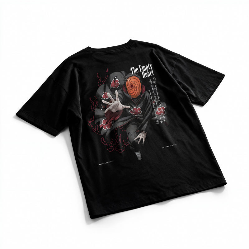 Polera Obito - Naruto Shippuden - Oversize - flatlay espalda