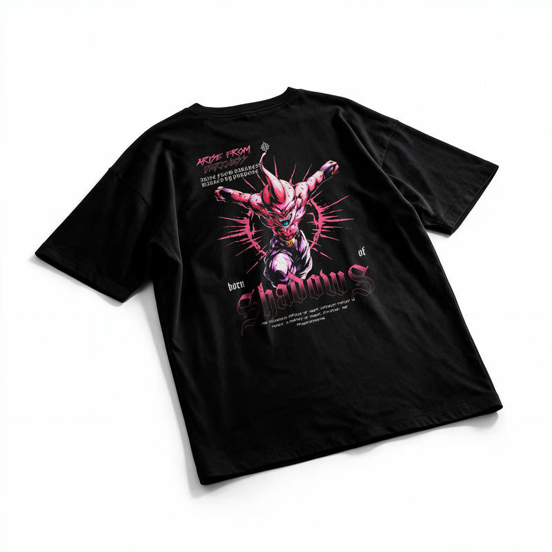 Polera Kid Buu - Dragon Ball Z - Oversize - flatlay espalda