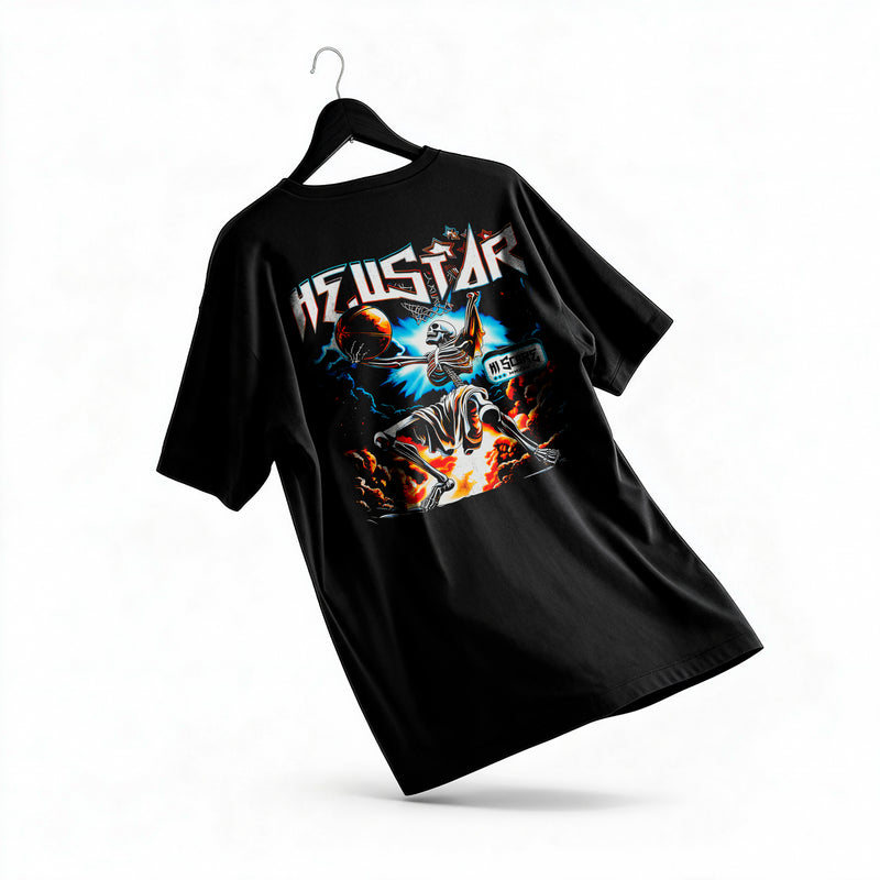 Polera Skeleton Baller - Hellstar - Oversize - espalda
