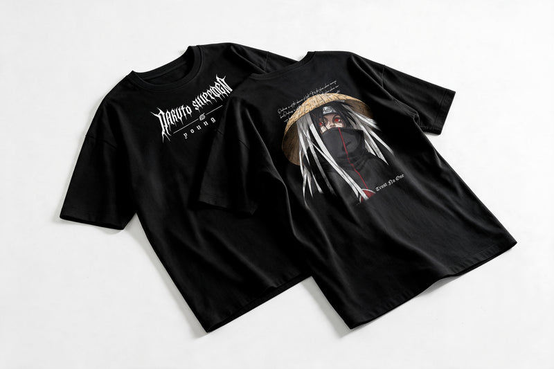 Polera Itachi - Naruto Shippuden - Oversize - flatlay par