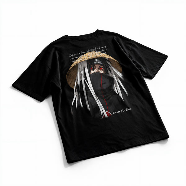 Polera Itachi - Naruto Shippuden - Oversize - flatlay espalda