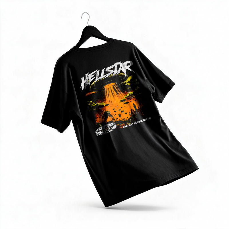 Polera Abduction - Hellstar - Oversize - espalda