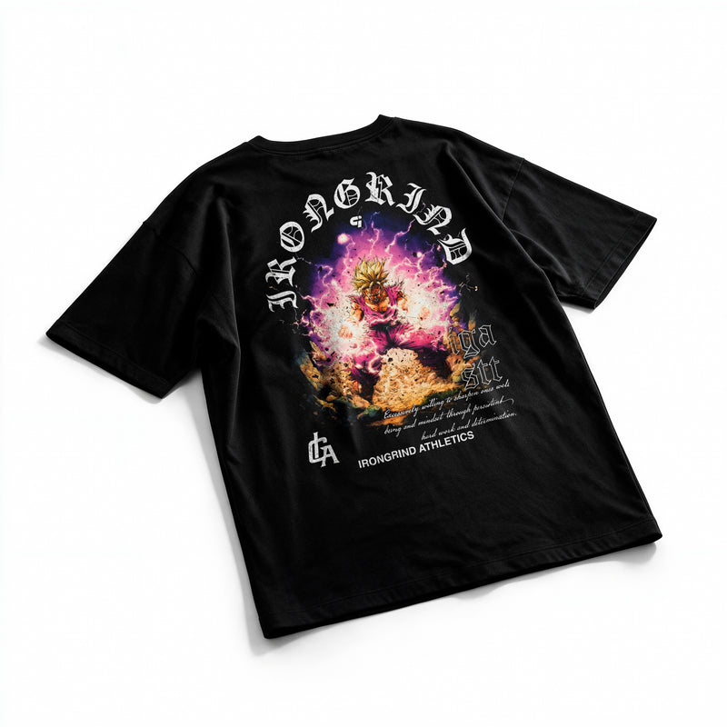 Polera Gohan - Dragon Ball Z - Oversize - flatlay espalda