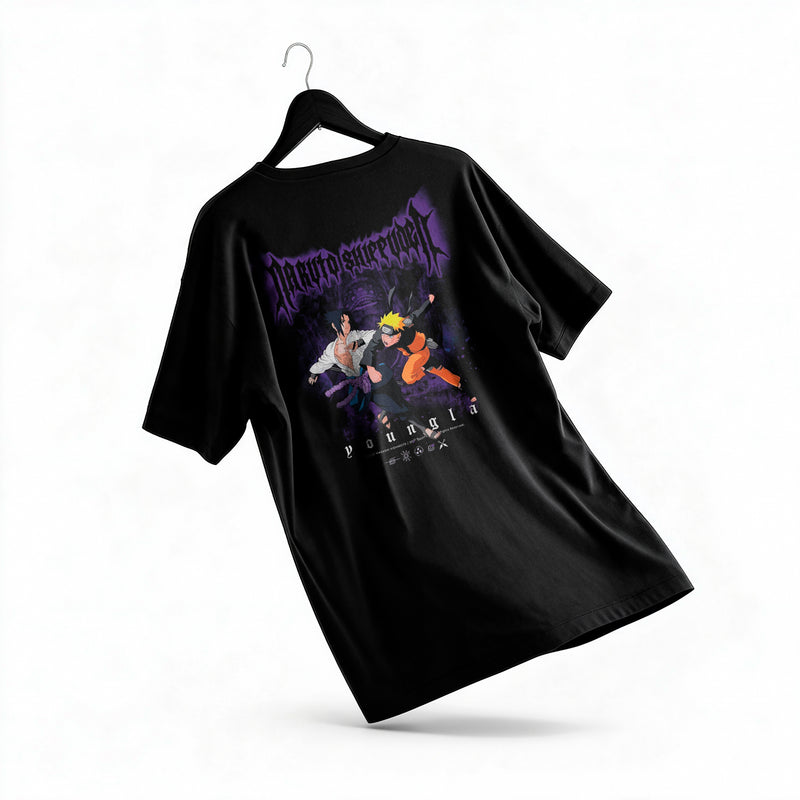 Polera Naruto vs Sasuke - Naruto Shippuden - Oversize - espalda