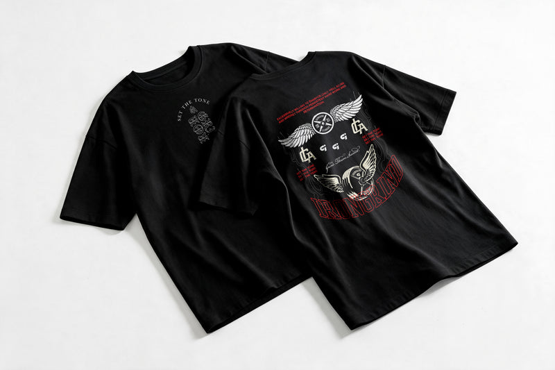 Polera Winged Crest - Irongrind - Oversize - flatlay par